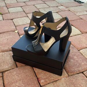 MICHAEL Michael Kors Black T-Strap Heels